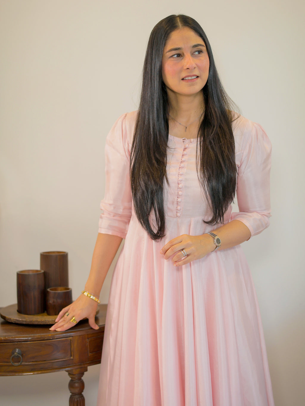Pink Pishwas With Kaliyon Wala Dhaka Pajama