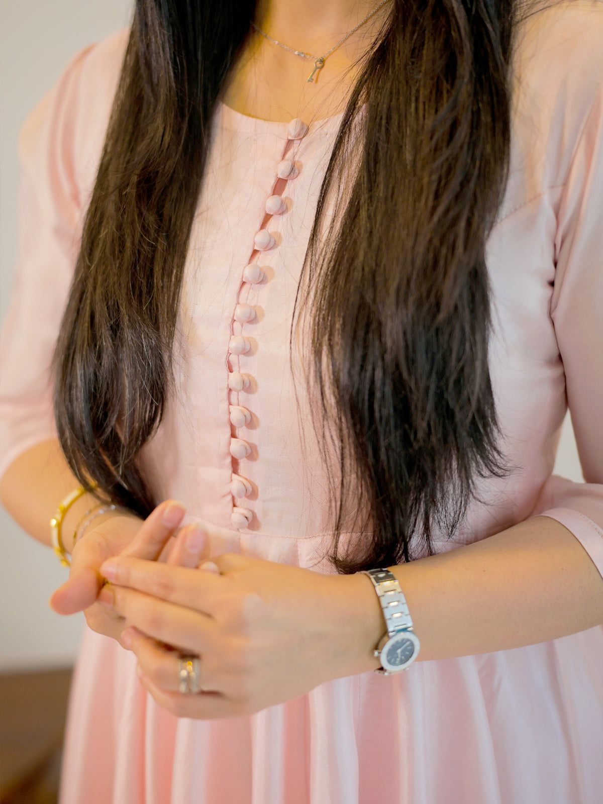 Pink Pishwas With Kaliyon Wala Dhaka Pajama